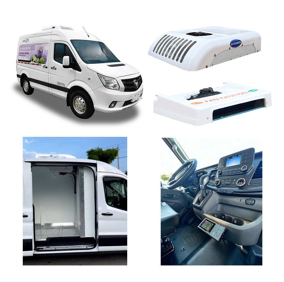 Установленный рефрижератор электрический Huabon HT-350EV, разные ракурсы