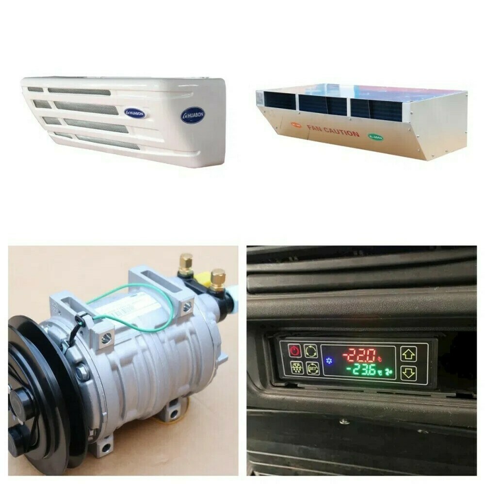 Компоновка холодильных установок с приводом от двигателя Хуабон с установкой в передней части фургона