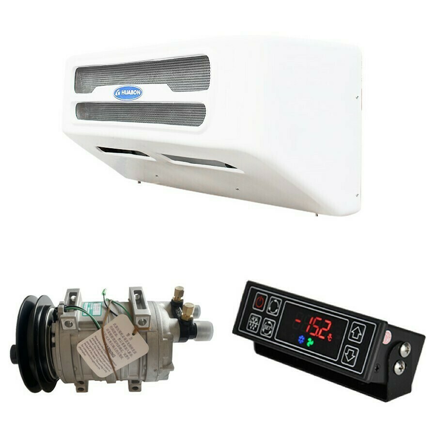 Компоновка моноблочных холодильных установок с приводом от двигателя Хуабон