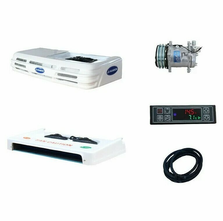 Компоновка холодильных установок с приводом от двигателя и резервным режимом Хуабон с установкой в передней части фургона