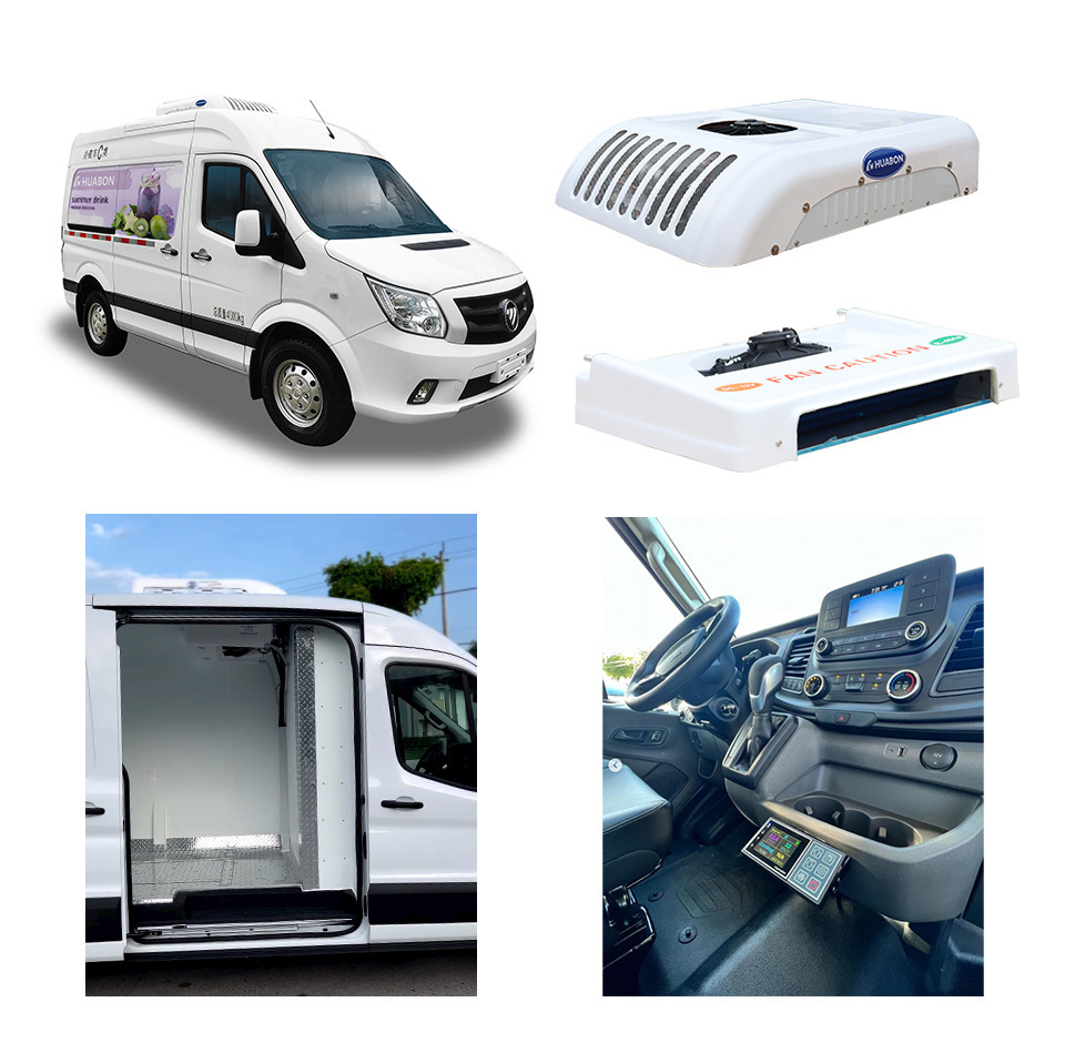 Компоновка холодильных установок гибридных и электромобилей Хуабон на крышу авто